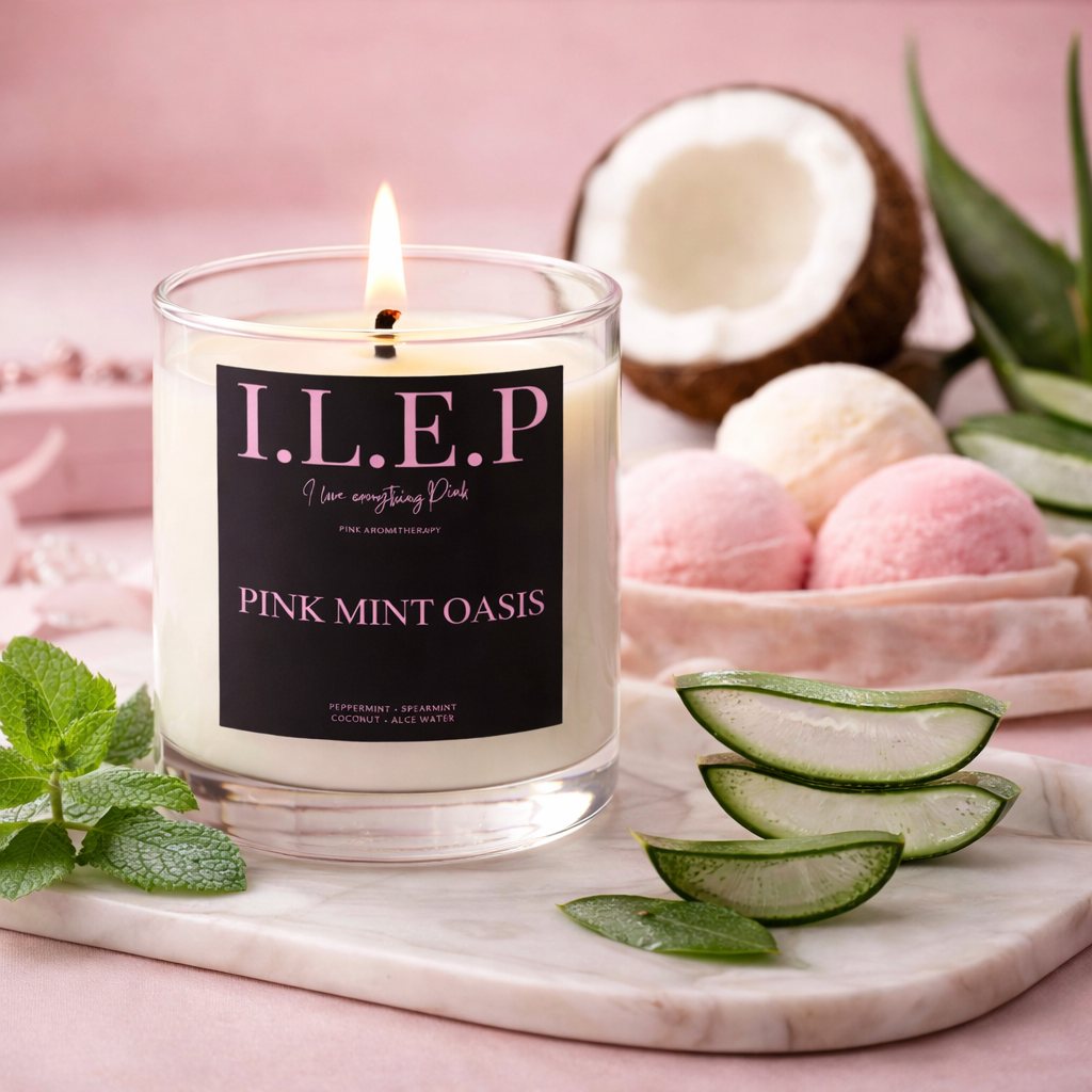 Pink Mint Oasis 10oz Candle
