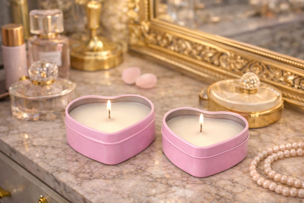 Apple Honey Champagne Luxe Heart Minis – Set of Two (2oz each)