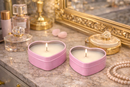 Apple Honey Champagne Luxe Heart Minis – Set of Two (2oz each)